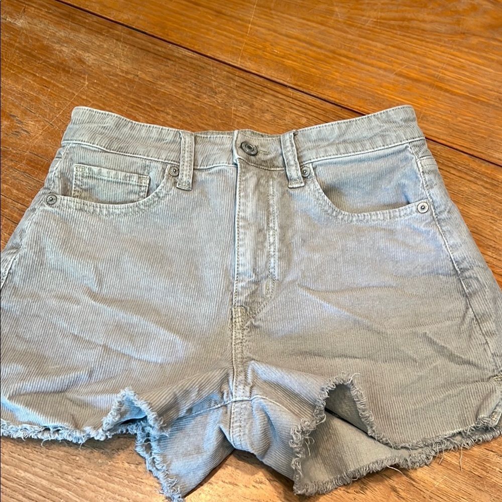 American Eagle Shorts Gray Corduroy 2
